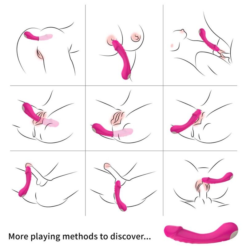 Vibratore in silicone per punto G fucsia | 18,3 cm x 4,0 cm | ARMONY