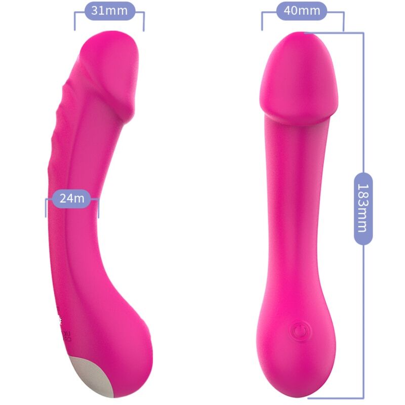 Vibratore in silicone per punto G fucsia | 18,3 cm x 4,0 cm | ARMONY