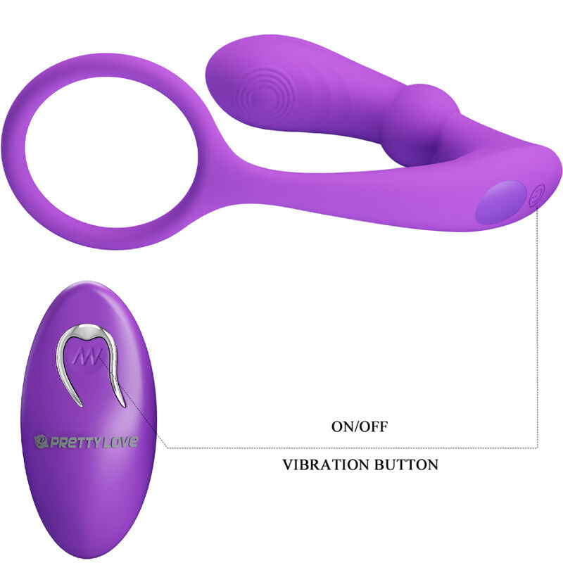 PRETTY LOVE - ANELLO ANALE E VIBRATORE WARREN VIOLET