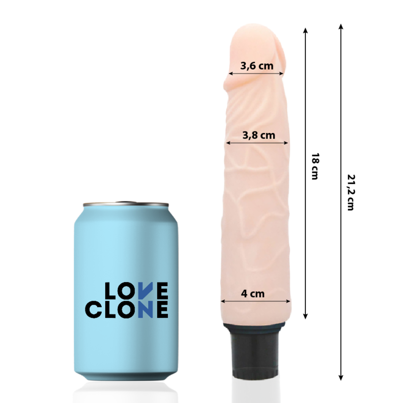Vibratore realistico autolubrificante Finn | 21,2 cm x 3,8 cm | LOVECLONE
