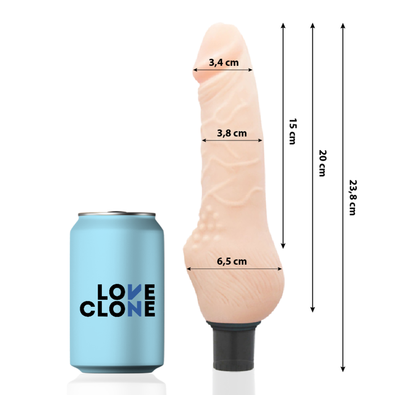 Vibratore realistico autolubrificante Daven | 23,8 cm x 3,8 cm | LOVECLONE