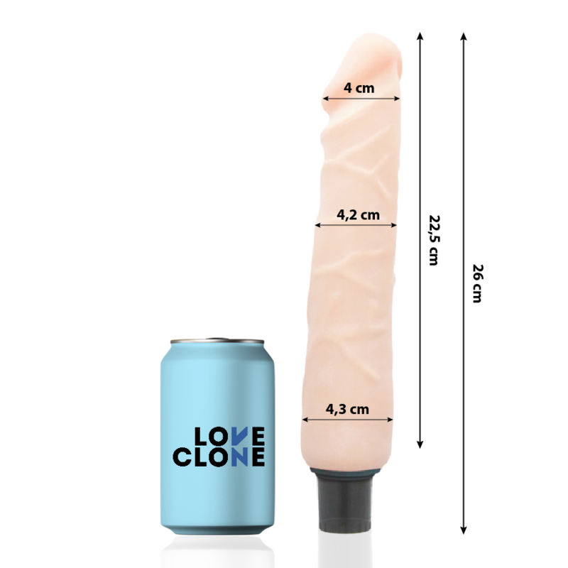 Vibratore realistico autolubrificante Jansen | 26,0 cm x 4,3 cm | LOVECLONE