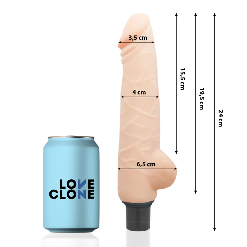 Vibratore realistico autolubrificante Harald | 24,0 cm x 4,0 cm | LOVECLONE