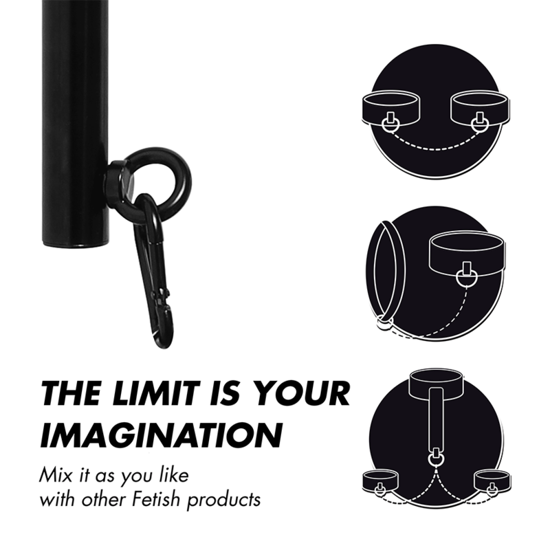 BONDAGE SOTTOMESSA FETISH - BARRA SEPARATRICE REGOLABILE 4 PEZZI
