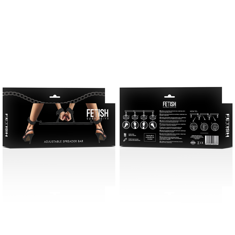 BONDAGE SOTTOMESSA FETISH - BARRA SEPARATRICE REGOLABILE 4 PEZZI