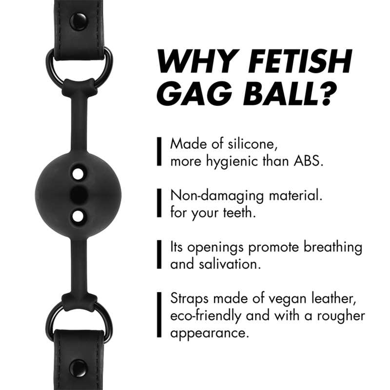 BONDAGE SOTTOMESSA FETISH - BALL GAG IN SILICONE TRASPIRANTE