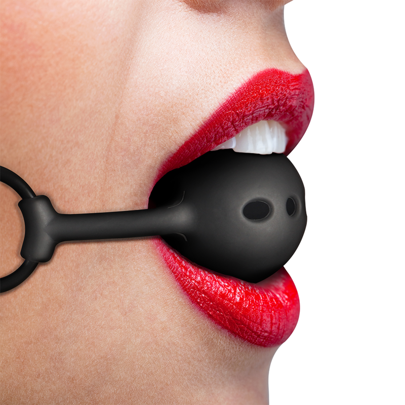 BONDAGE SOTTOMESSA FETISH - BALL GAG IN SILICONE TRASPIRANTE