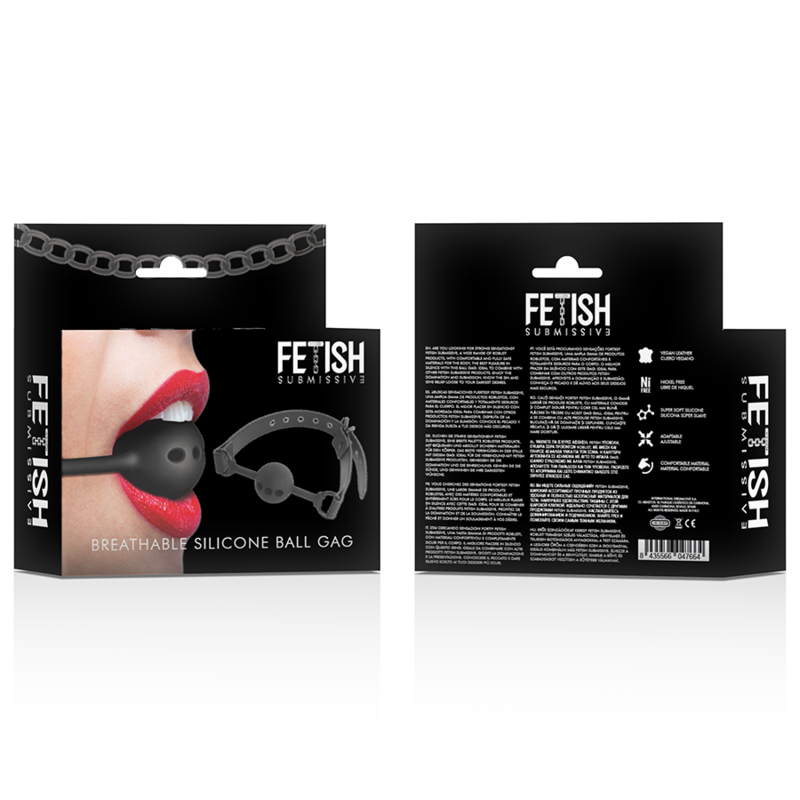BONDAGE SOTTOMESSA FETISH - BALL GAG IN SILICONE TRASPIRANTE
