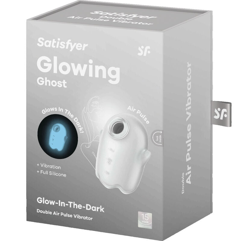 SATISFYER - GLOWING GHOST AIR PULSE &amp; VIBRATORE BIANCO