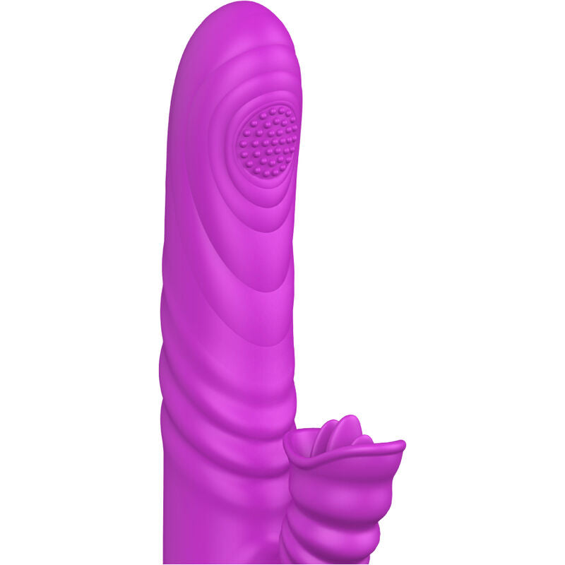 ARMONY - ANGELIA VIBRATORE MULTIFUNZIONE CON LINGUA STIMOLANTE EFFETTO CALORE VIOLA