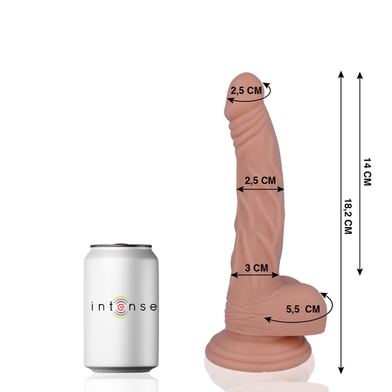 Dildo realistico 18,2 cm x 2,5 cm con palline – MR INTENSE