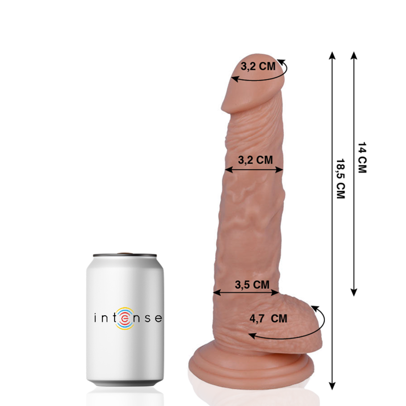 Dildo realistico 18,5 cm x 3,2 cm con ventosa – MR INTENSE