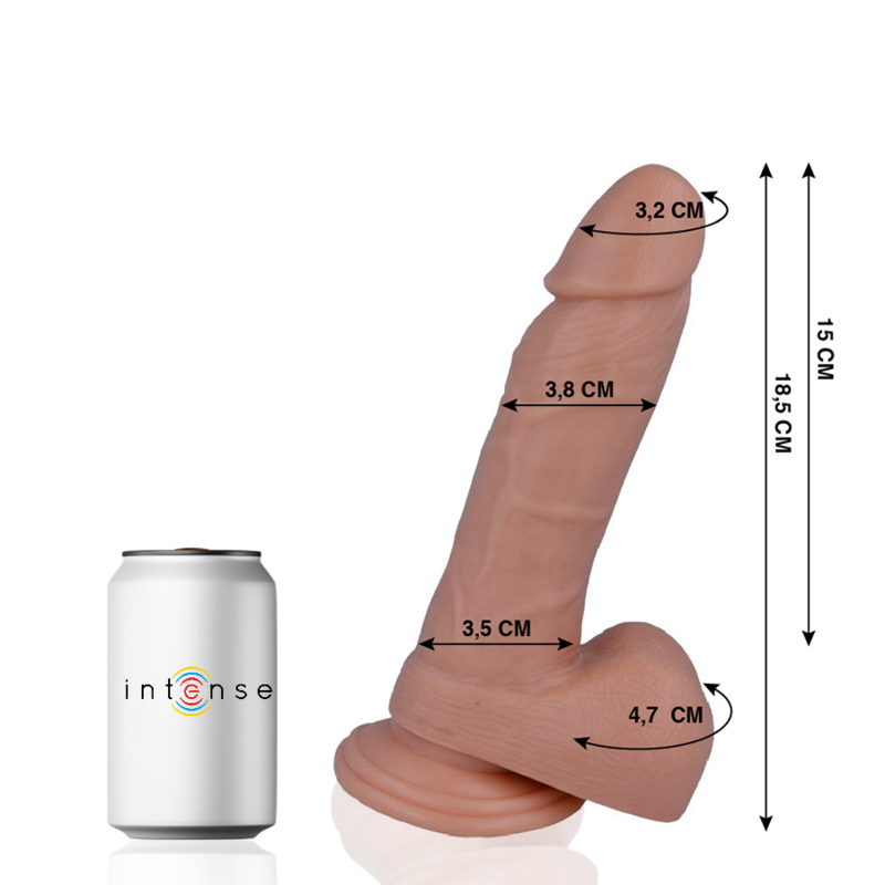 Dildo realistico 18,5 cm x 3,8 cm con ventosa - MR INTENSE