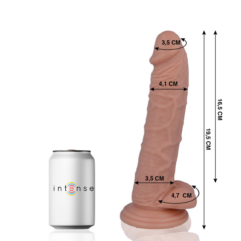 Dildo realistico 19,5 cm x 4,1 cm (Ø4,1 cm) con ventosa - MR INTENSE