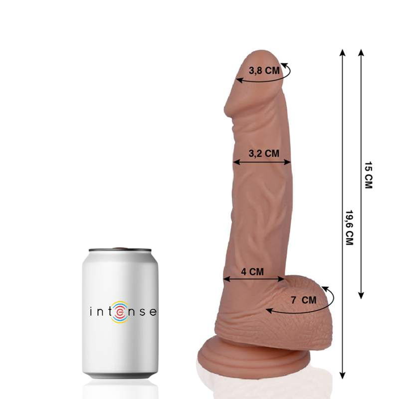 Dildo realistico 19,6 cm x 3,2 cm con palline – MR INTENSE
