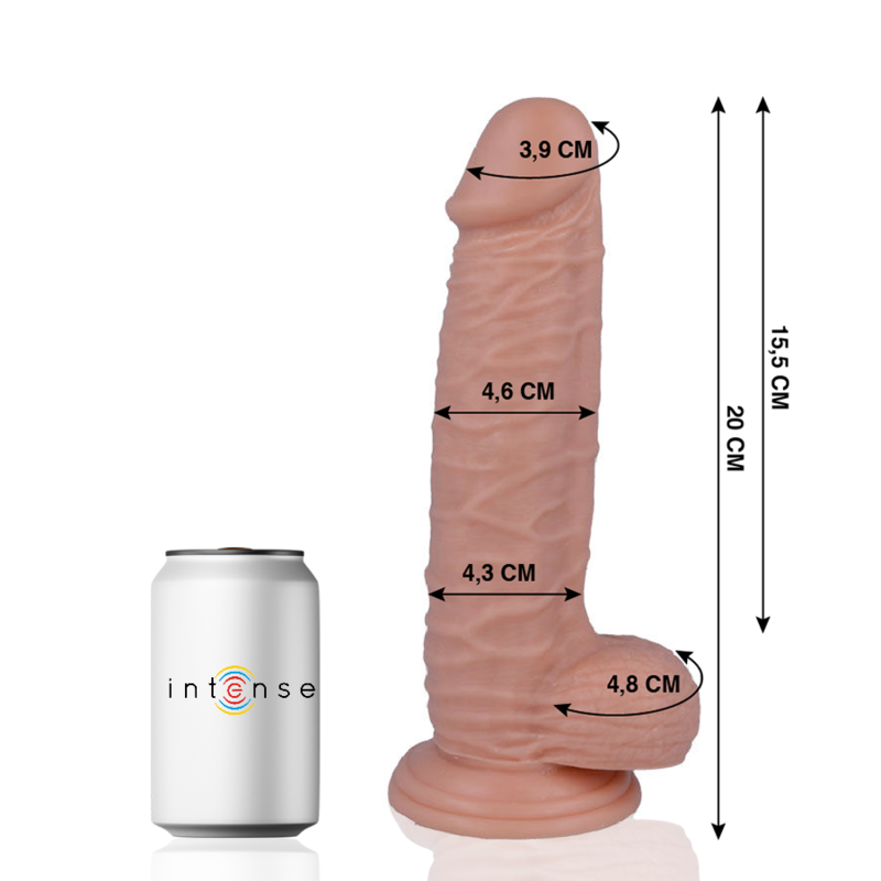 Dildo realistico 20 cm x 4,6 cm con palline – MR INTENSE