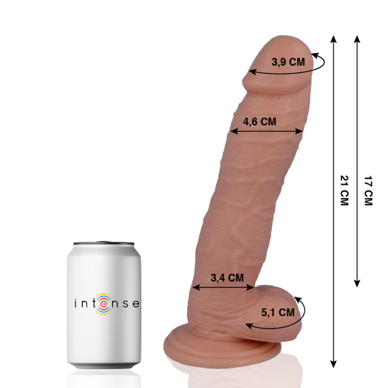 Dildo realistico 21 cm x 4,6 cm con ventosa - MR INTENSE