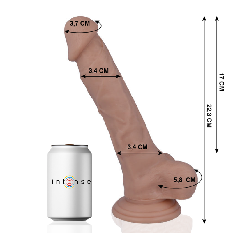 Dildo realistico 22,3 cm x 3,4 cm – Ventosa