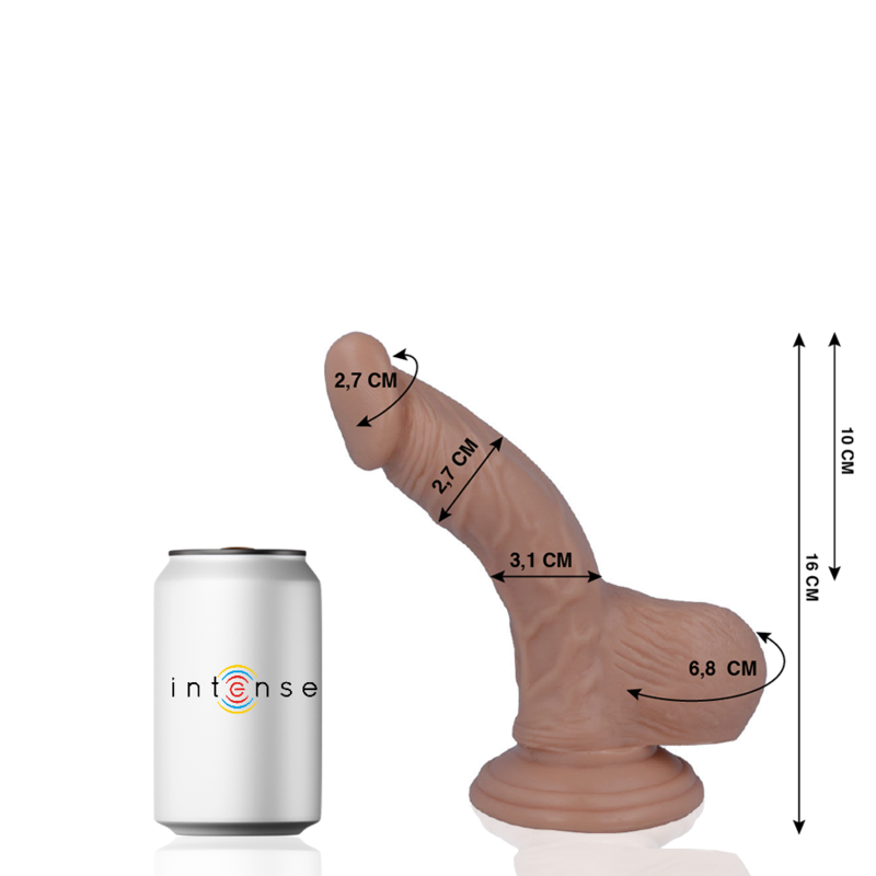 Dildo realistico 16 cm x 2,7 cm con palline e ventosa – MR INTENSE