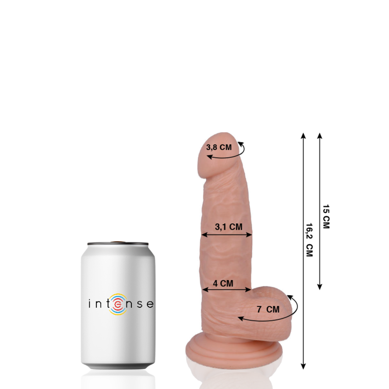 Dildo realistico con palline e ventosa 19,7 cm × 4,1 cm – MR INTENSE