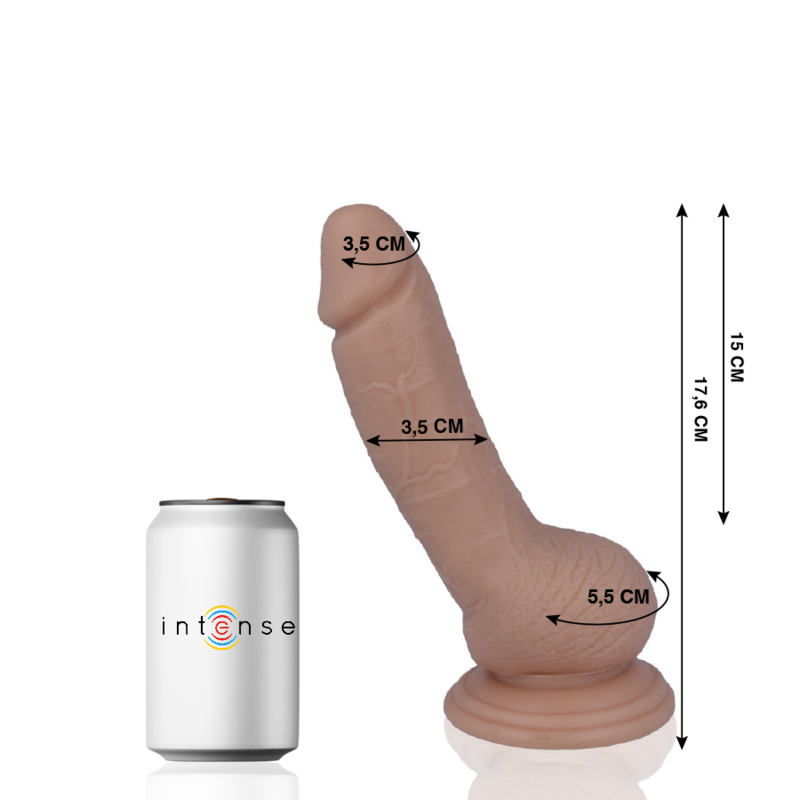 Dildo realistico 17,6 cm x 3,5 cm con palline – MR INTENSE