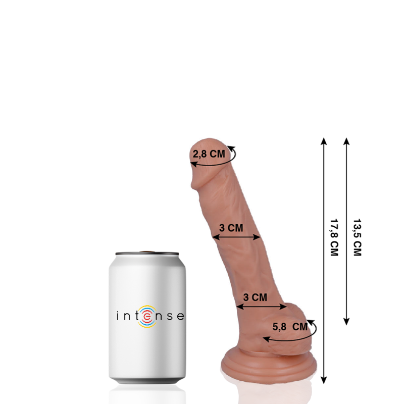 Dildo realistico 16,5 cm x 3,5 cm con ventosa