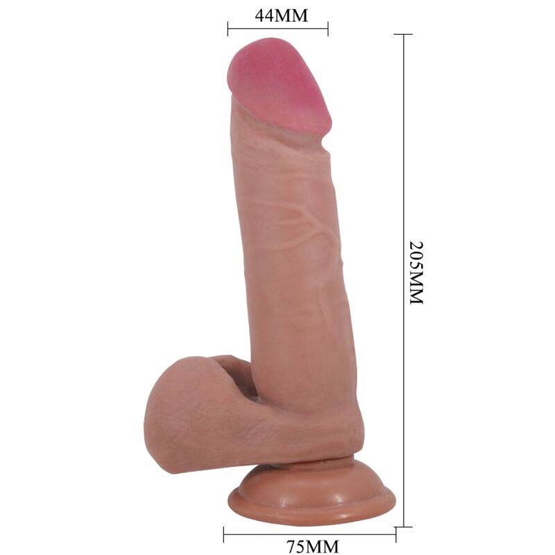 PRETTY LOVE - SERIE SLIDING SKIN DILDO REALISTICO CON VENTOSA SLIDING SKIN FLESH 20,5 CM