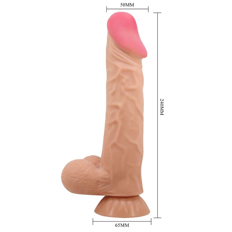 PRETTY LOVE - SERIE SLIDING SKIN DILDO REALISTICO CON VENTOSA SCORREVOLE IN PELLE TELECOMANDO FLESH 24 CM