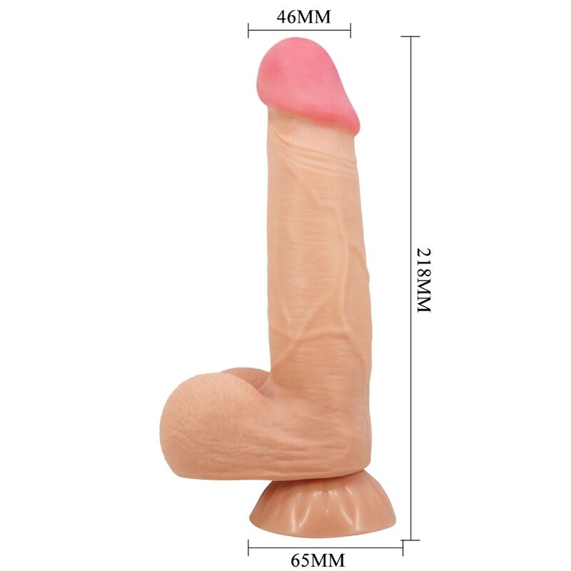PRETTY LOVE - SERIE SLIDING SKIN DILDO REALISTICO CON VENTOSA SCORREVOLE PER LA PELLE TELECOMANDO FLESH 21,8 CM