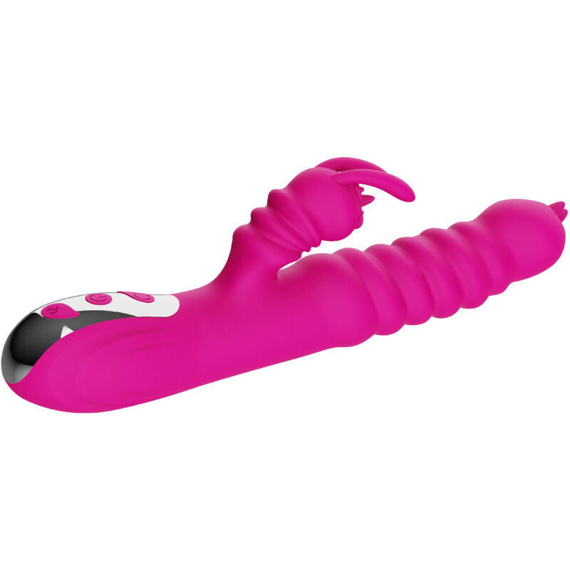 ARMONY - VIBRATORE MULTIFUNZIONE CONIGLIO DOPPIA LINGUA FUCSIA EFFETTO CALORE