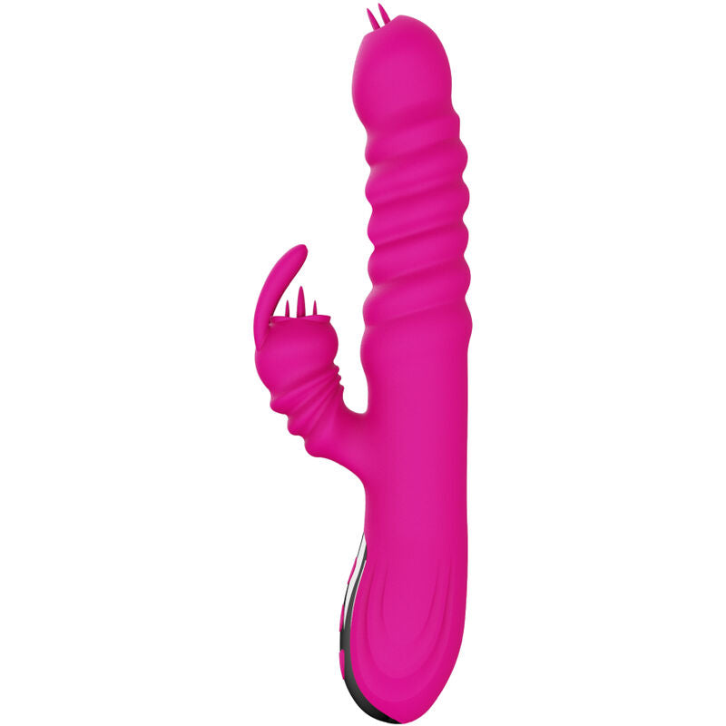 ARMONY - VIBRATORE MULTIFUNZIONE CONIGLIO DOPPIA LINGUA FUCSIA EFFETTO CALORE