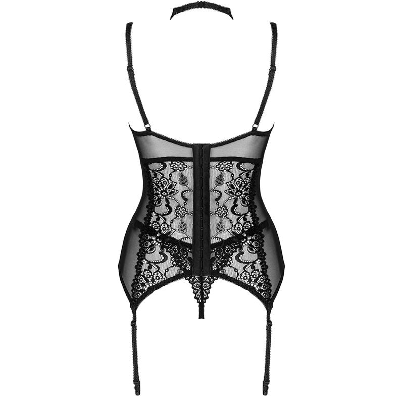LIVCO CORSETTI FASHION - GIELLANDRA FOR THE SENSES COLLECTION CORSETTO + SLIP NERO L/XL