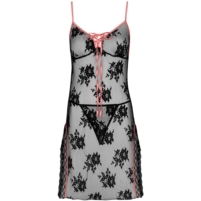 LIVCO CORSETTI FASHION - KARONIN LC 90628 CAMICIA + SLIP NERO