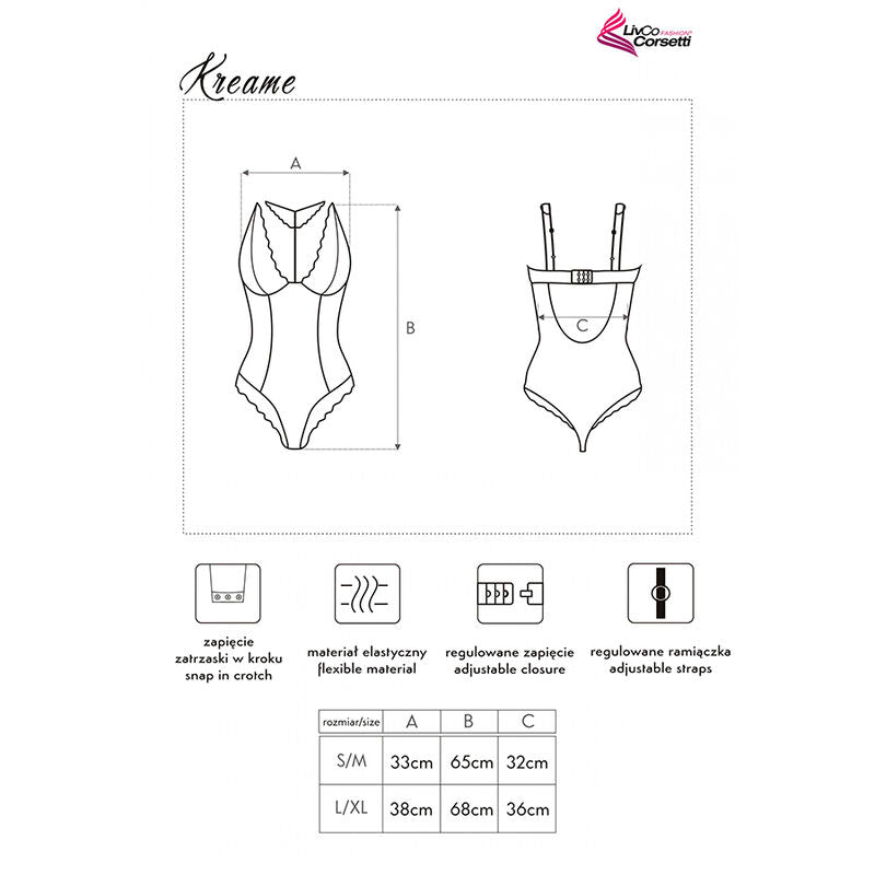LIVCO CORSETTI FASHION - KREAME LC 90546 BODY NERO