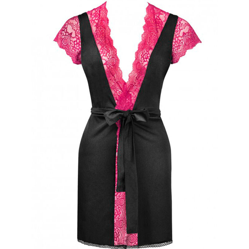LIVCO CORSETTI FASHION - VESTAGLIA + SLIP KUMIKO LC 90428 NERO S/M