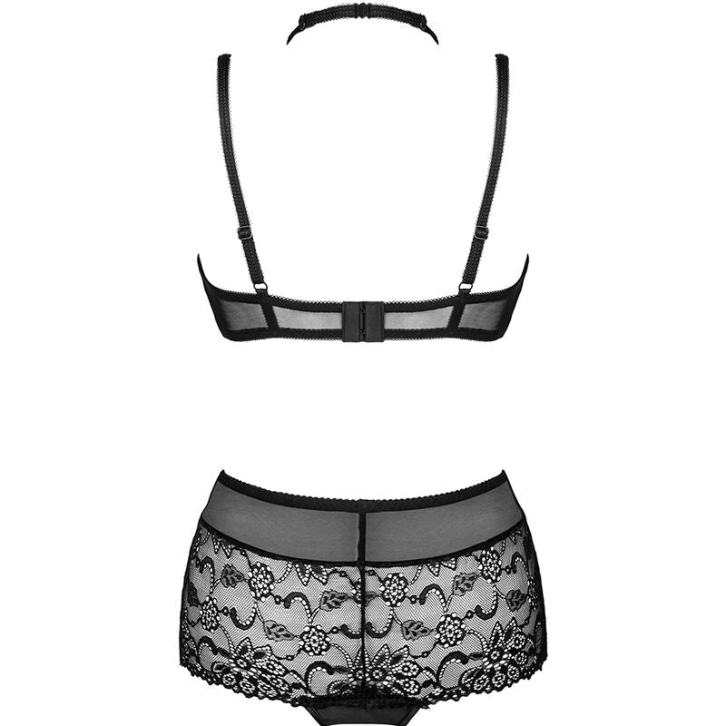 LIVCO CORSETTI FASHION - LINERA FOR THE SENSES COLLECTION REGGISENO + SLIP NERO L/XL