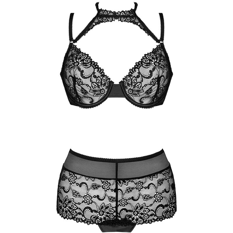 LIVCO CORSETTI FASHION - LINERA FOR THE SENSES COLLECTION REGGISENO + SLIP NERO L/XL