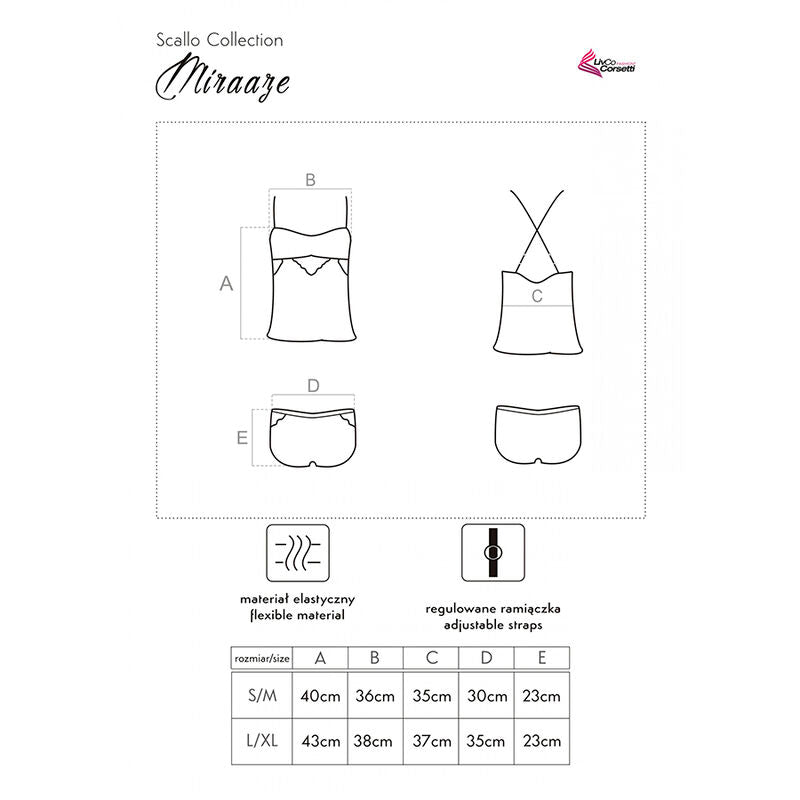 LIVCO CORSETTI FASHION - MIRAAZE LC 90567 CAMICIA + SHORTS NERO