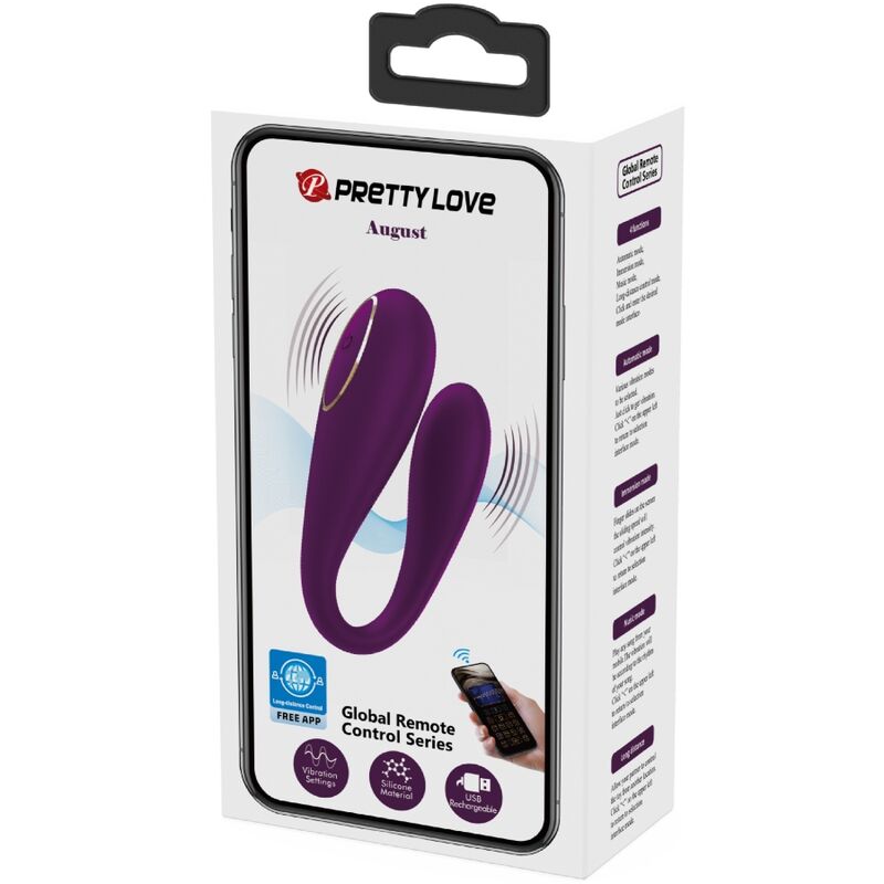 PRETTY LOVE - VIBRATORE GLOBALE DOPPIO PIACERE A REMOTE DI AGOSTO