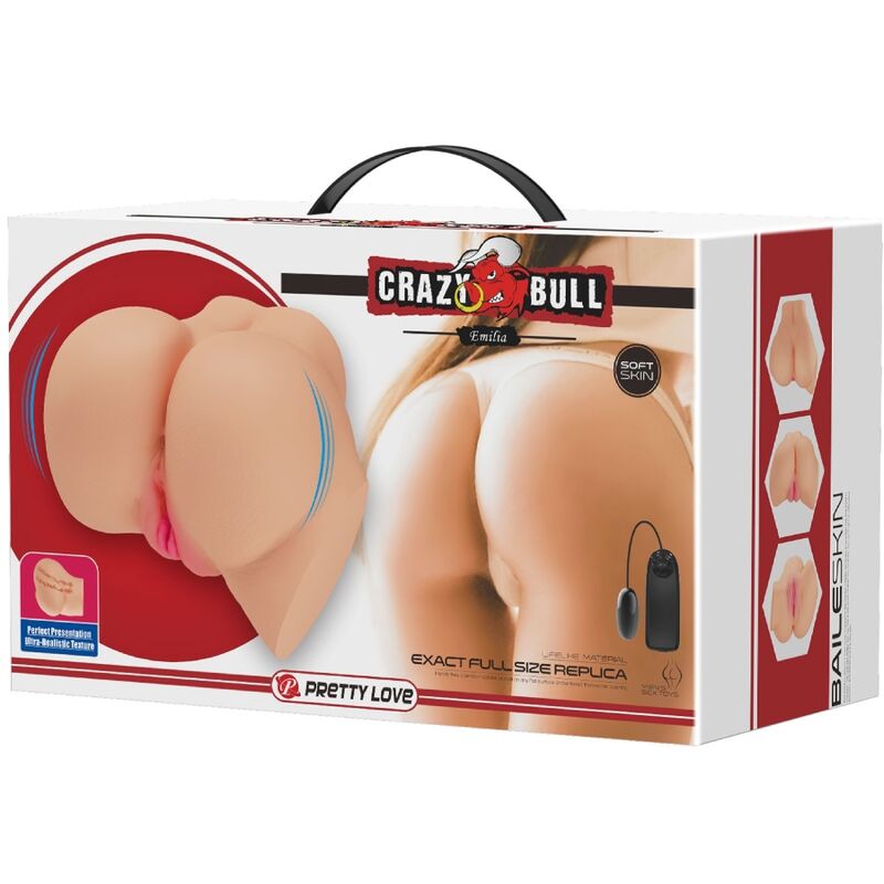 CRAZY BULL - VIBRATORE REALISTICO EMILIA PER VAGINA E ANO