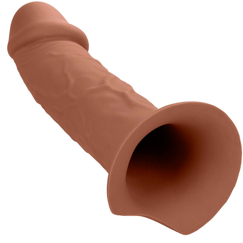 CALEXOTICS - PERFORMANCE MAXX ESTENSIONE REALISTICA CON IMBRACATURA PELLE MARRONE