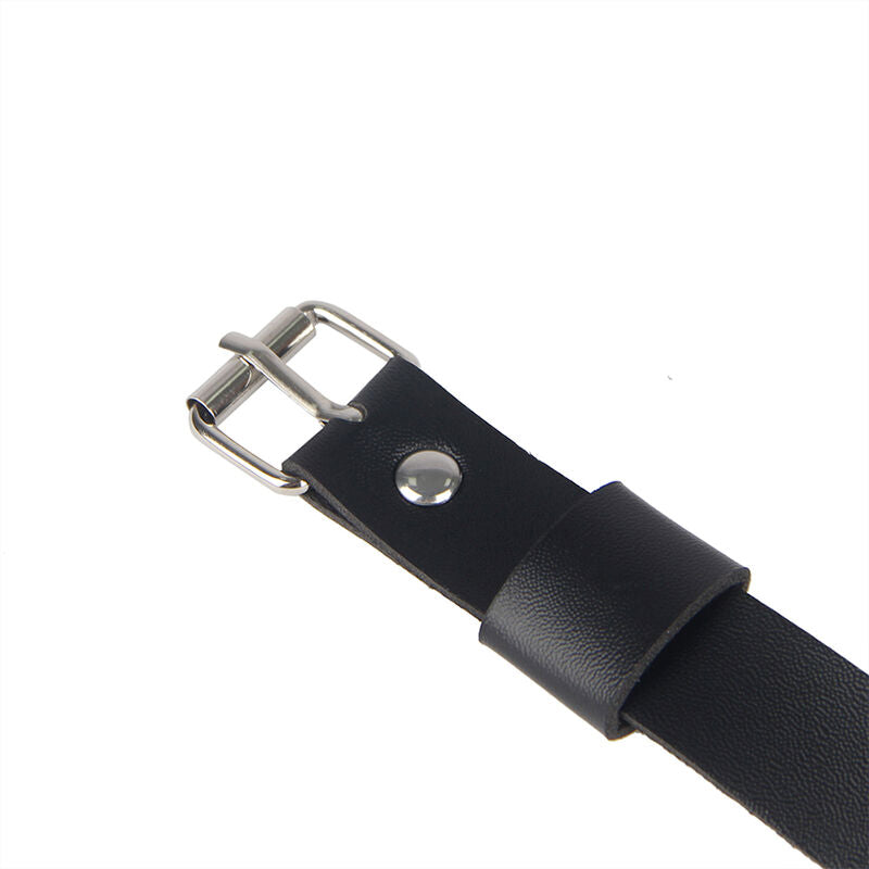 SUBBLIME - IMBRACATURA IN PELLE CON CATENA NERA TAGLIA UNICA