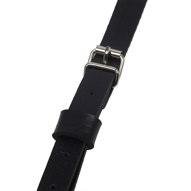 SUBBLIME - IMBRACATURA IN PELLE CON ANELLI NERA TAGLIA UNICA