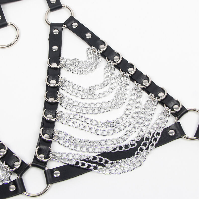 SUBBLIME - REGGISENO CON IMBRACATURA E COLLANA CON CATENE TAGLIA UNICA