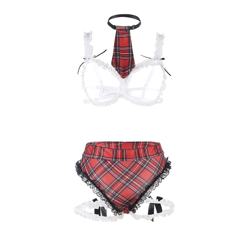 SUBBLIME - COSTUME SEXY DA SCOLARETTA CON REGGISENO L/XL