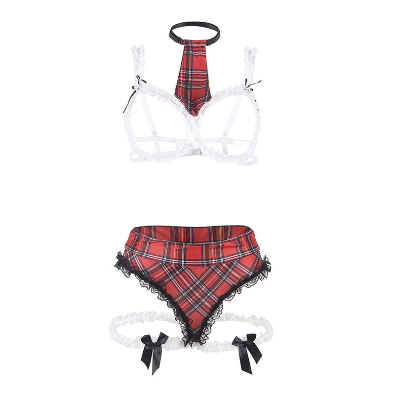 SUBBLIME - COSTUME SEXY DA SCOLARETTA CON REGGISENO L/XL