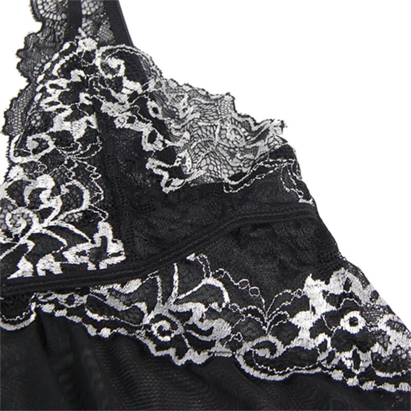 SUBBLIME - BABYDOLL TESSUTO TULLE SENO PIZZO L/XL
