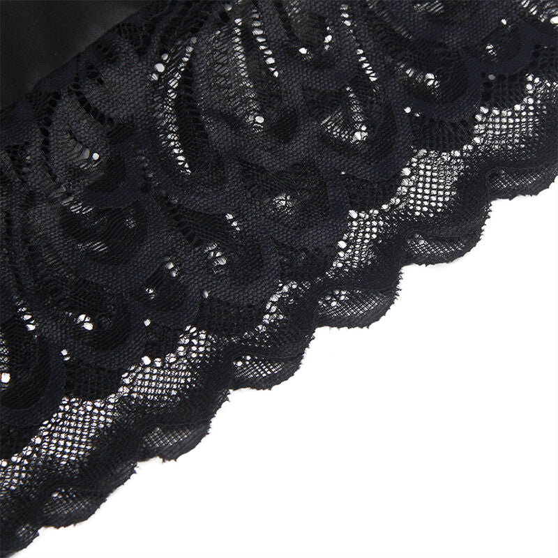 SUBBLIME - BABYDOLL CON STAMPA FLOREALE SUL PETTO NERO L/XL