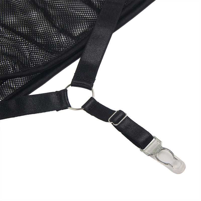 SUBLLIME - ABITO TRASPARENTE CON SCOLLO ALL'AMERICANO NERO L/XL