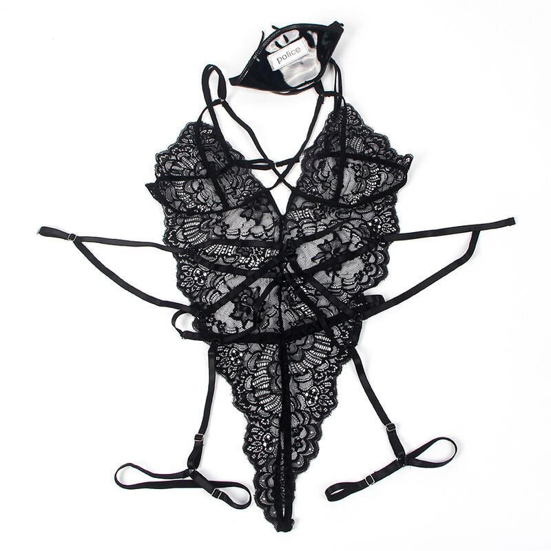 SUBBLIME - COSTUME POLIZIA IN PIZZO NERO L/XL